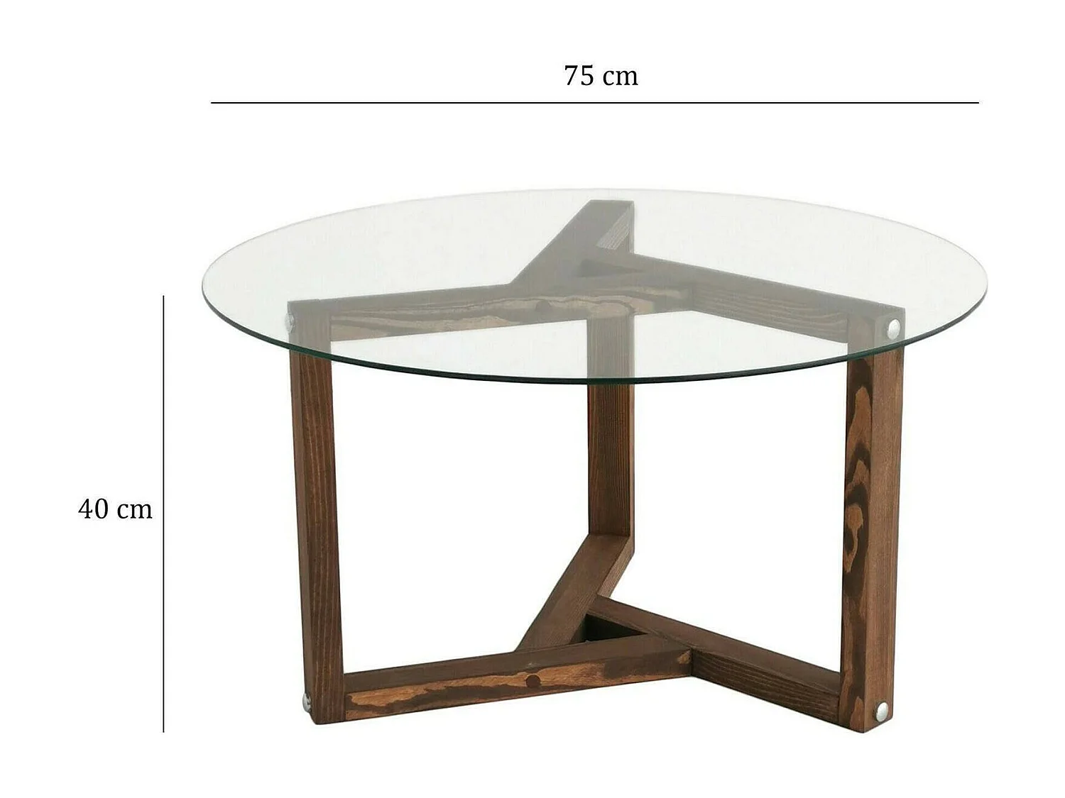 Table basse Phaedra, Table basse, Porte-revues pour canapé, Etagère de salon, 75x75h40 cm, Noyer