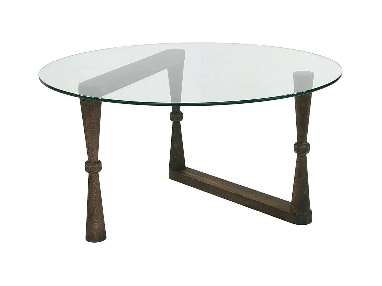 Table basse Vegastra, Table basse, Porte-revues pour canapé, Etagère de salon, 80x80h41 cm, Noyer
