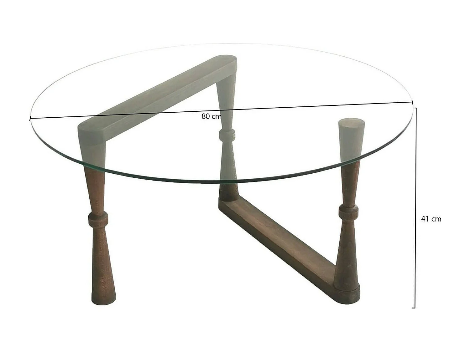 Mesa de café Dpobeg, Mesa de centro baja, Revistero para sofá, Estante de la sala de estar, 80x80h41 cm, Nuez