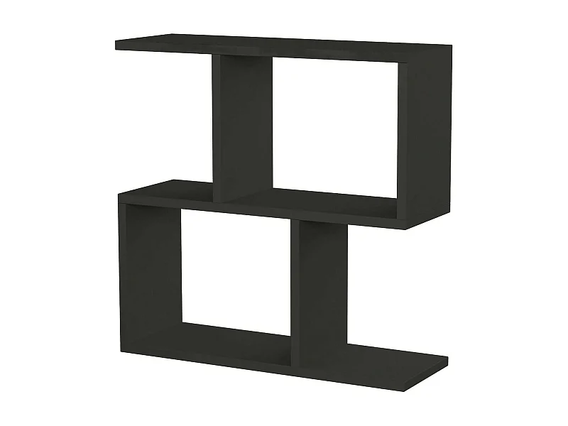 Table basse Polyh, Table basse, Porte-revues pour canapé, Etagère de salon, 60x20h60 cm, Anthracite