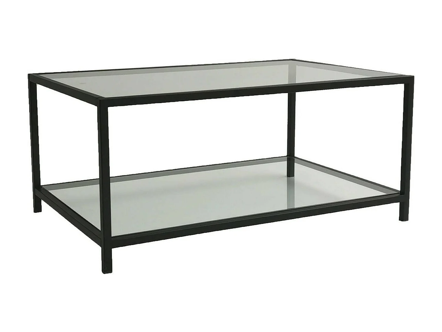 Wohnzimmertisch Djureski, Niedriger Wohnzimmertisch, Kaffeeregal, Couchtisch für Sofa, 90x60h40 cm, Taupe und Schwarz