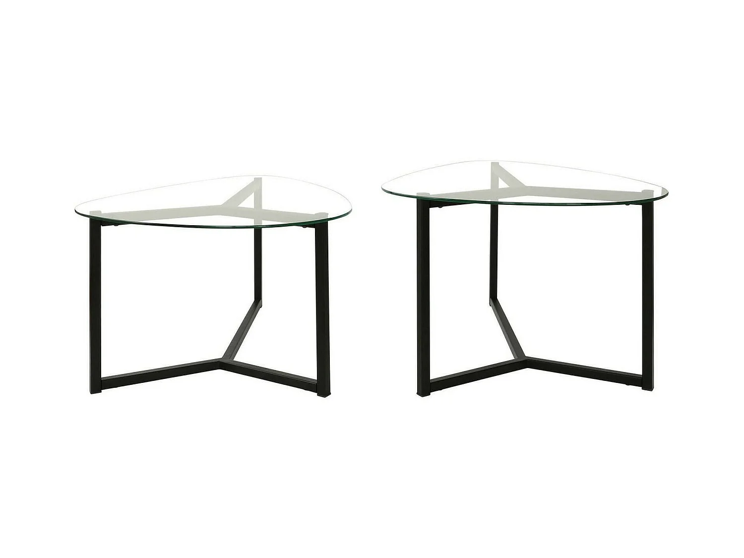 Table basse Lunaria, Table basse, Porte-revues pour canapé, Etagère de salon, 82x58h40 cm, Noir
