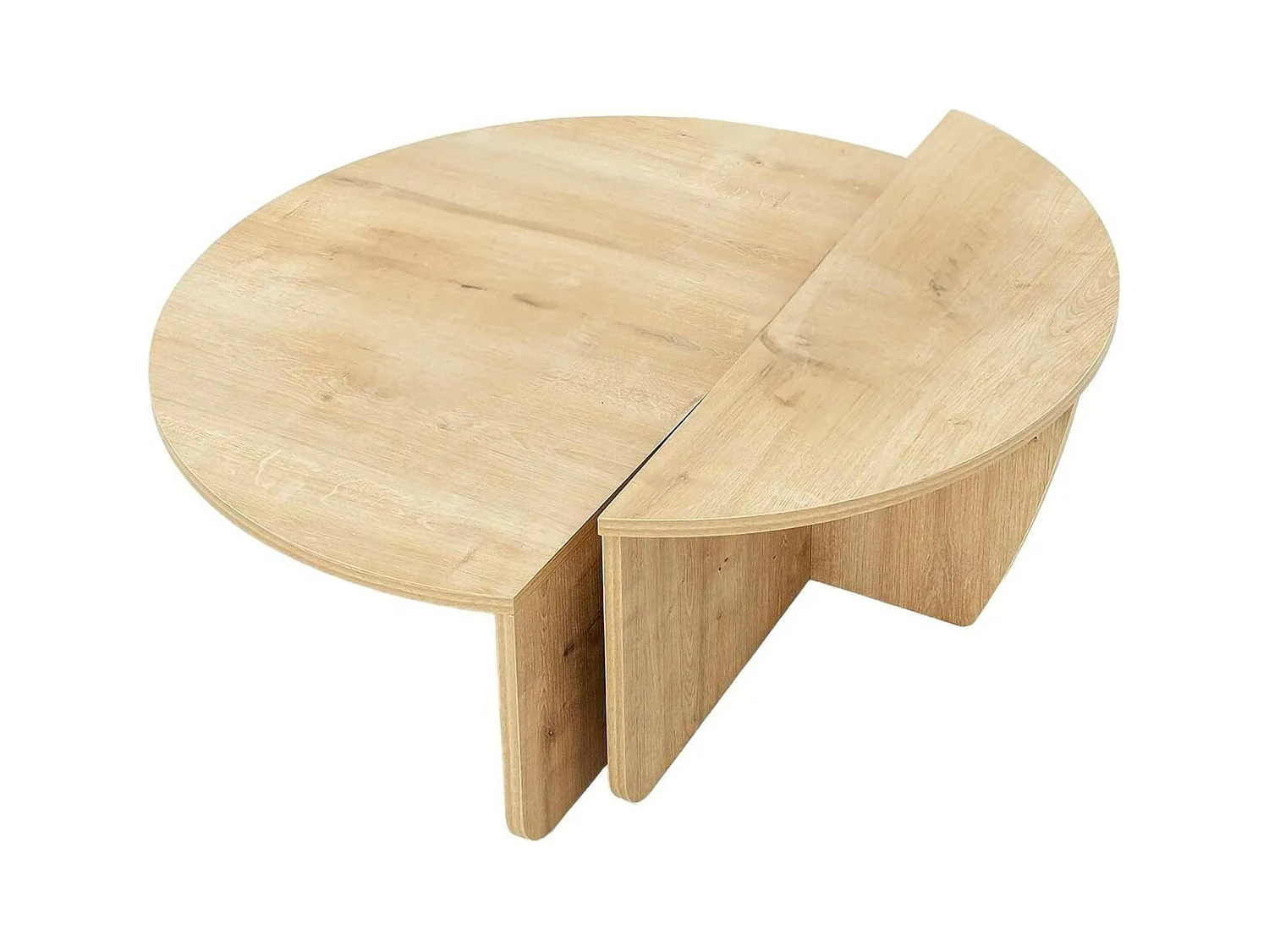 Table basse Canopus, Table basse, Porte-revues pour canapé, Etagère de salon, 90x90h35 cm, Chêne