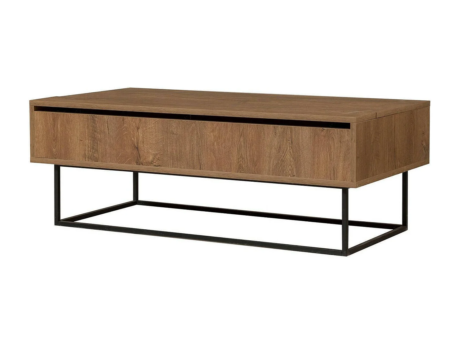 Dboc-safeltafel, koffietafel, banktafel, woonkamerplank, 120x60h43 cm, walnoot en zwal
