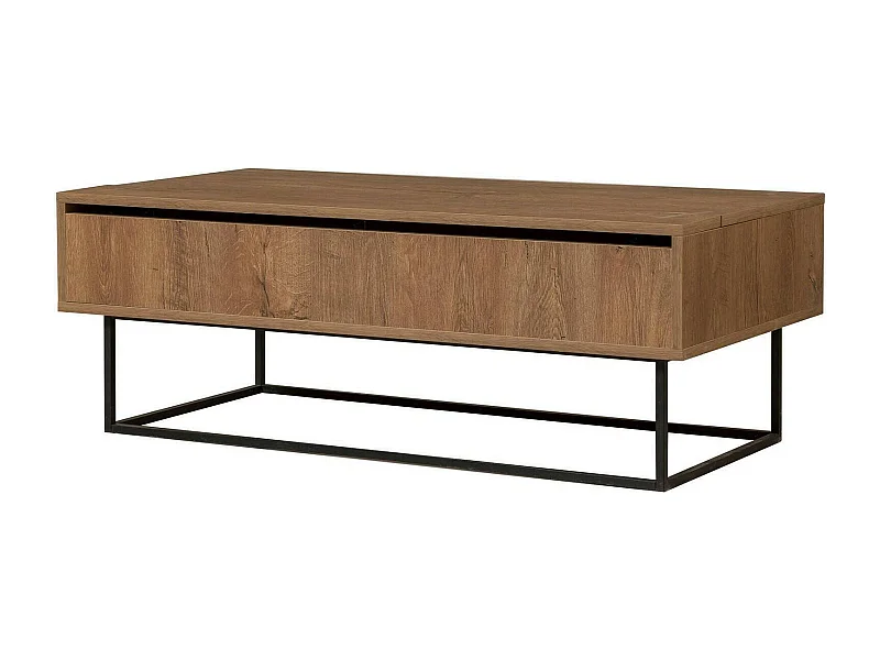 Dboc-safeltafel, koffietafel, banktafel, woonkamerplank, 120x60h43 cm, walnoot en zwal