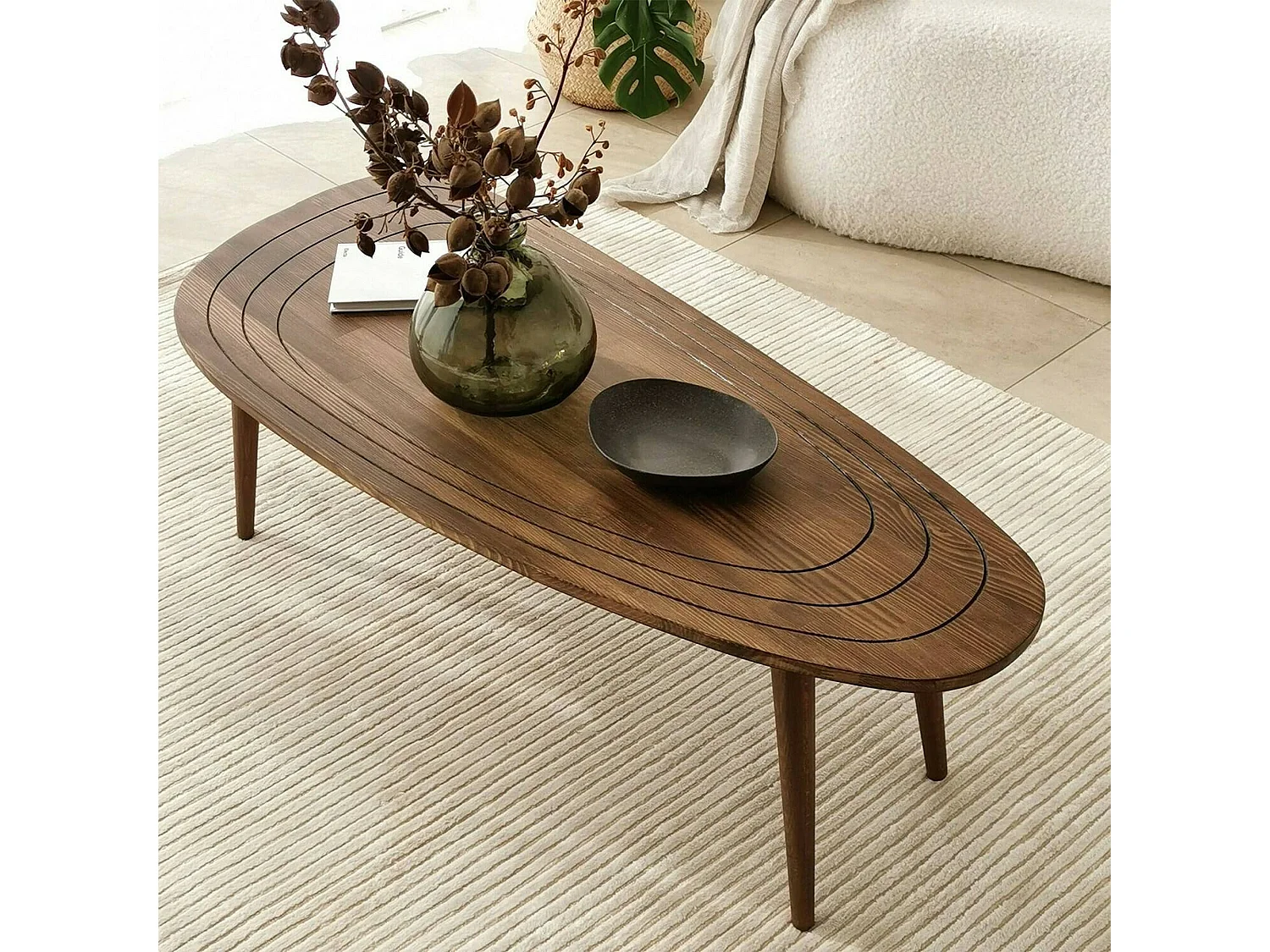 Dgalluzz-safstandtafel, Koffietafel, Slaaptafel, Slaaptafel, Aanrecht, 115x50h38 cm, Walnoot