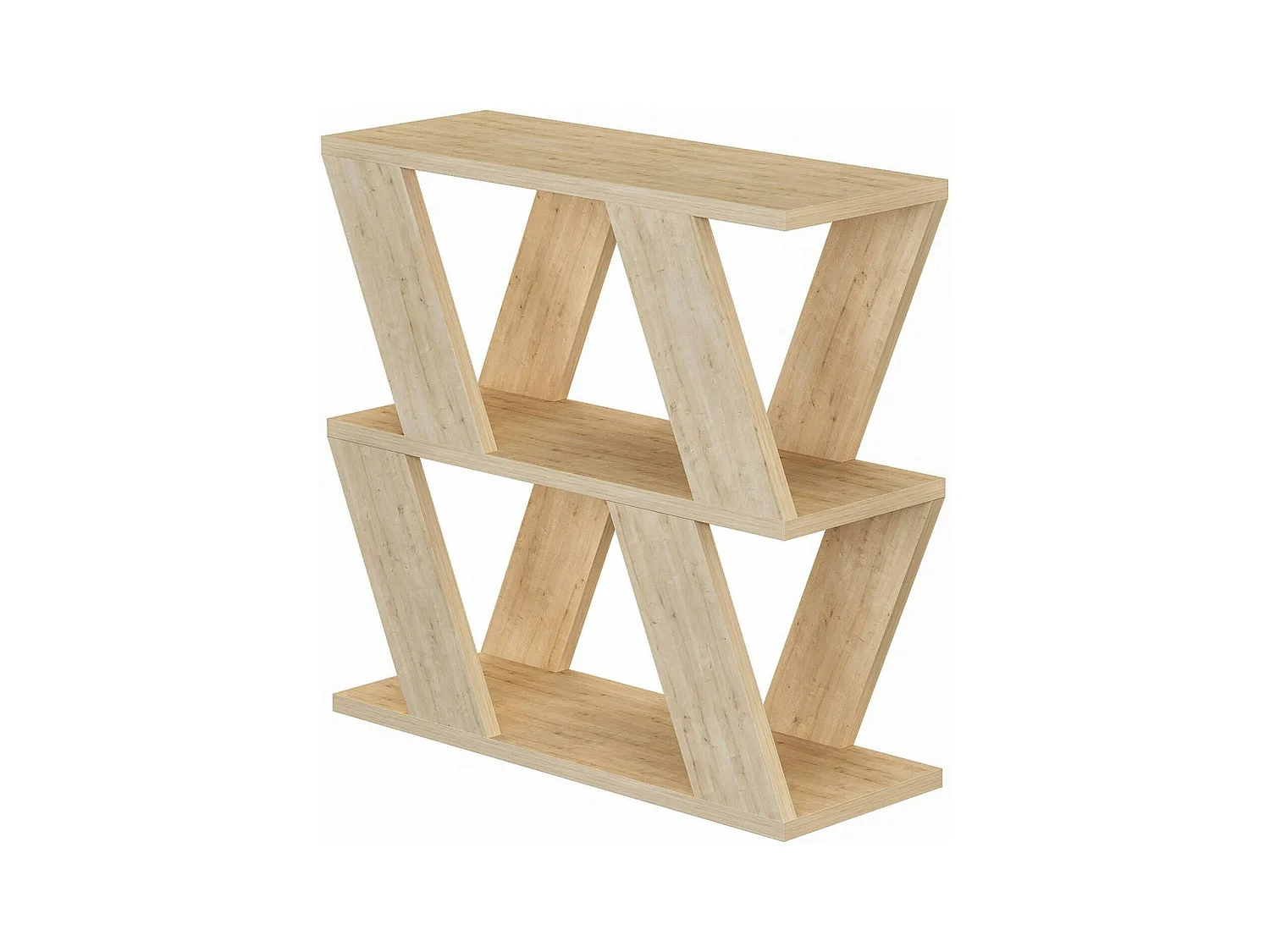 Table basse Thalia, Table basse, Porte-revues pour canapé, Etagère de salon, 60x22h57 cm, Chêne