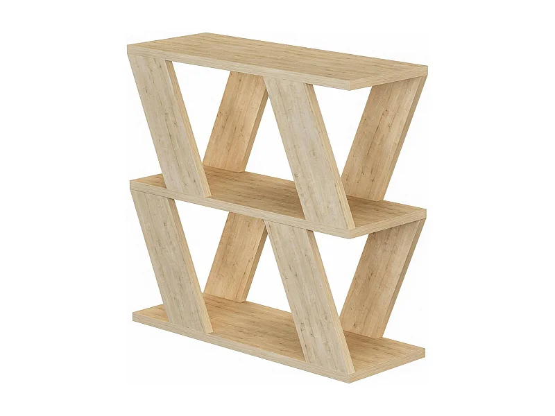 Table basse Thalia, Table basse, Porte-revues pour canapé, Etagère de salon, 60x22h57 cm, Chêne