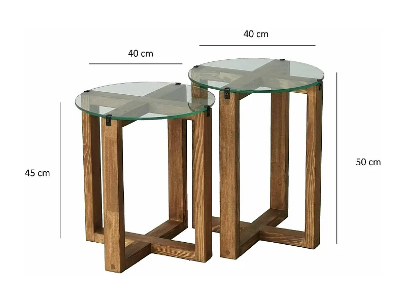 Table basse Enlil, Table basse, Porte-revues pour canapé, Etagère de salon, 40x40h50 cm, Noyer