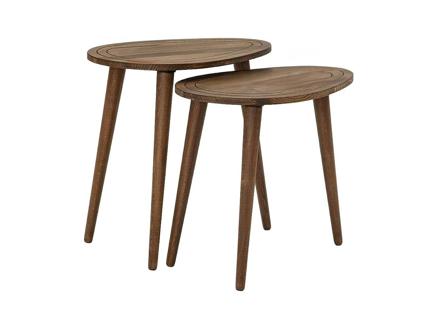 Table basse Azha, Table basse, Porte-revues pour canapé, Etagère de salon, 50x33h52 cm, Noyer