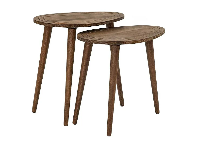 Table basse Azha, Table basse, Porte-revues pour canapé, Etagère de salon, 50x33h52 cm, Noyer