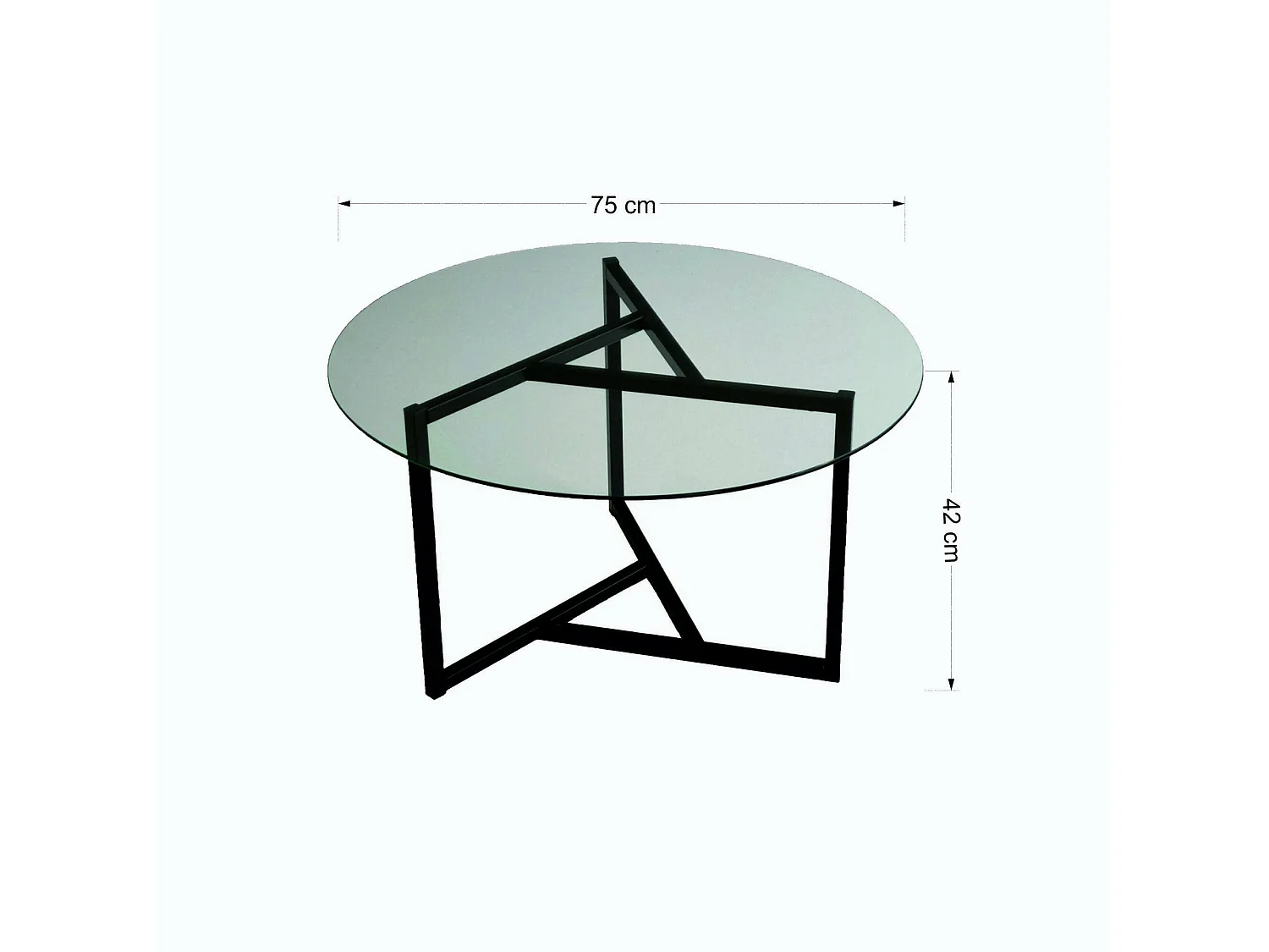 Tavolino da Salotto Esperia, Portariviste, 75x75x42h cm Nero