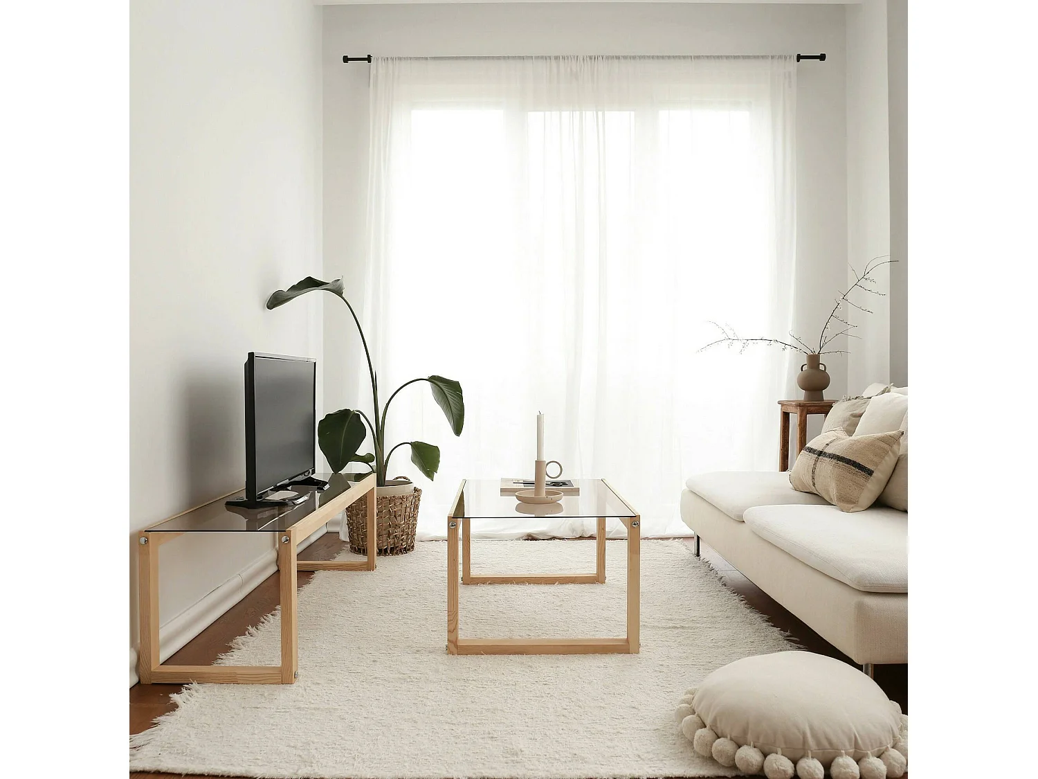 Table basse Gomeisa, Table basse, Porte-revues pour canapé, Etagère de salon, 85x55h40 cm, Chêne