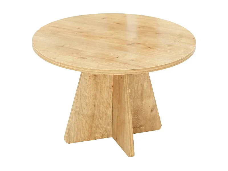 Wohnzimmertisch Dkluiver, Niedriger Wohnzimmertisch, Kaffeeregal, Couchtisch für Sofa, 60x60h40 cm, Eiche