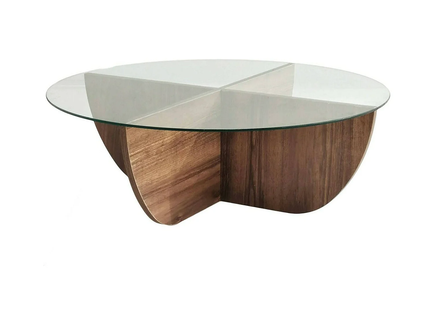 Wohnzimmertisch Dpere, Niedriger Wohnzimmertisch, Kaffeeregal, Couchtisch für Sofa, 90x90h30 cm, Nussbaum