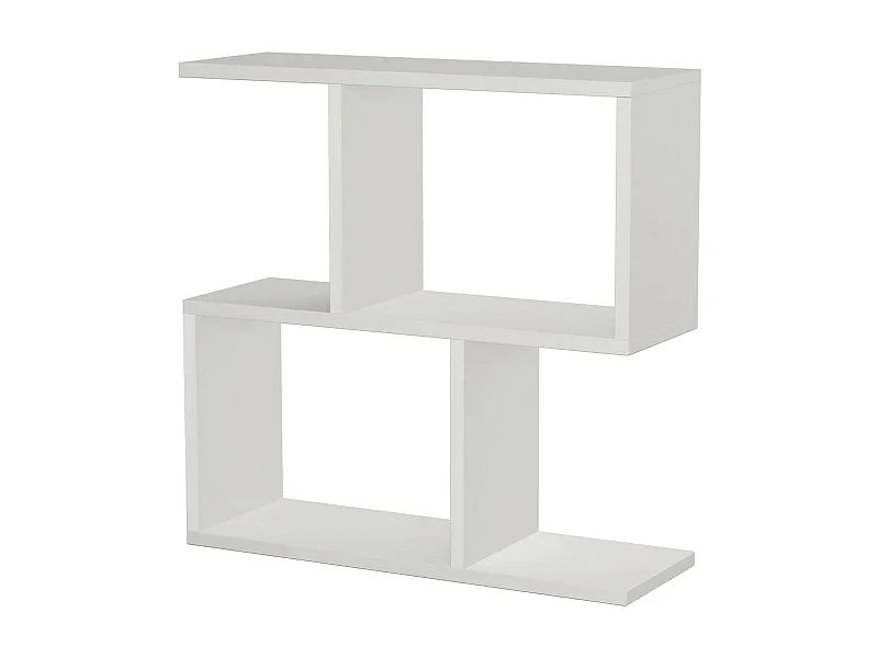 Table basse Polyh, Table basse, Porte-revues pour canapé, Etagère de salon, 60x20h60 cm, Blanc