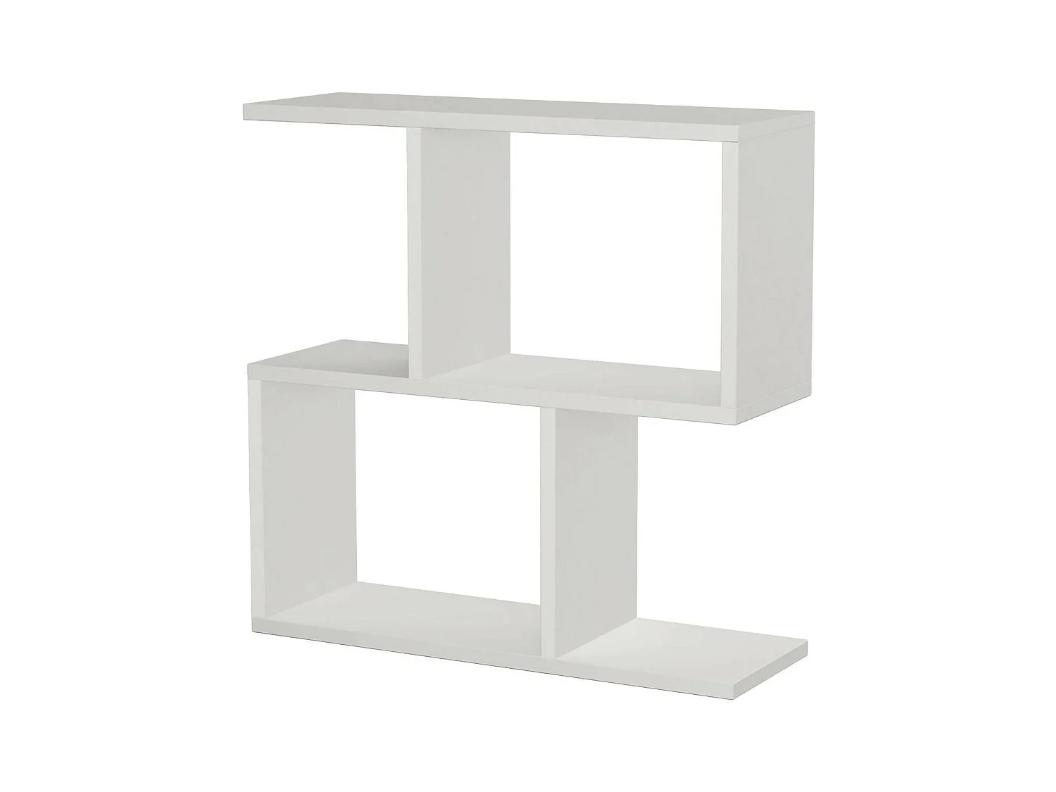 Table basse Polyh, Table basse, Porte-revues pour canapé, Etagère de salon, 60x20h60 cm, Blanc