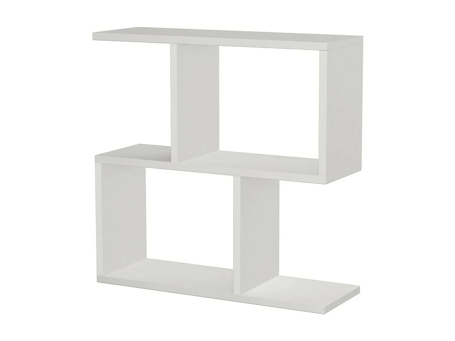 Table basse Polyh, Table basse, Porte-revues pour canapé, Etagère de salon, 60x20h60 cm, Blanc