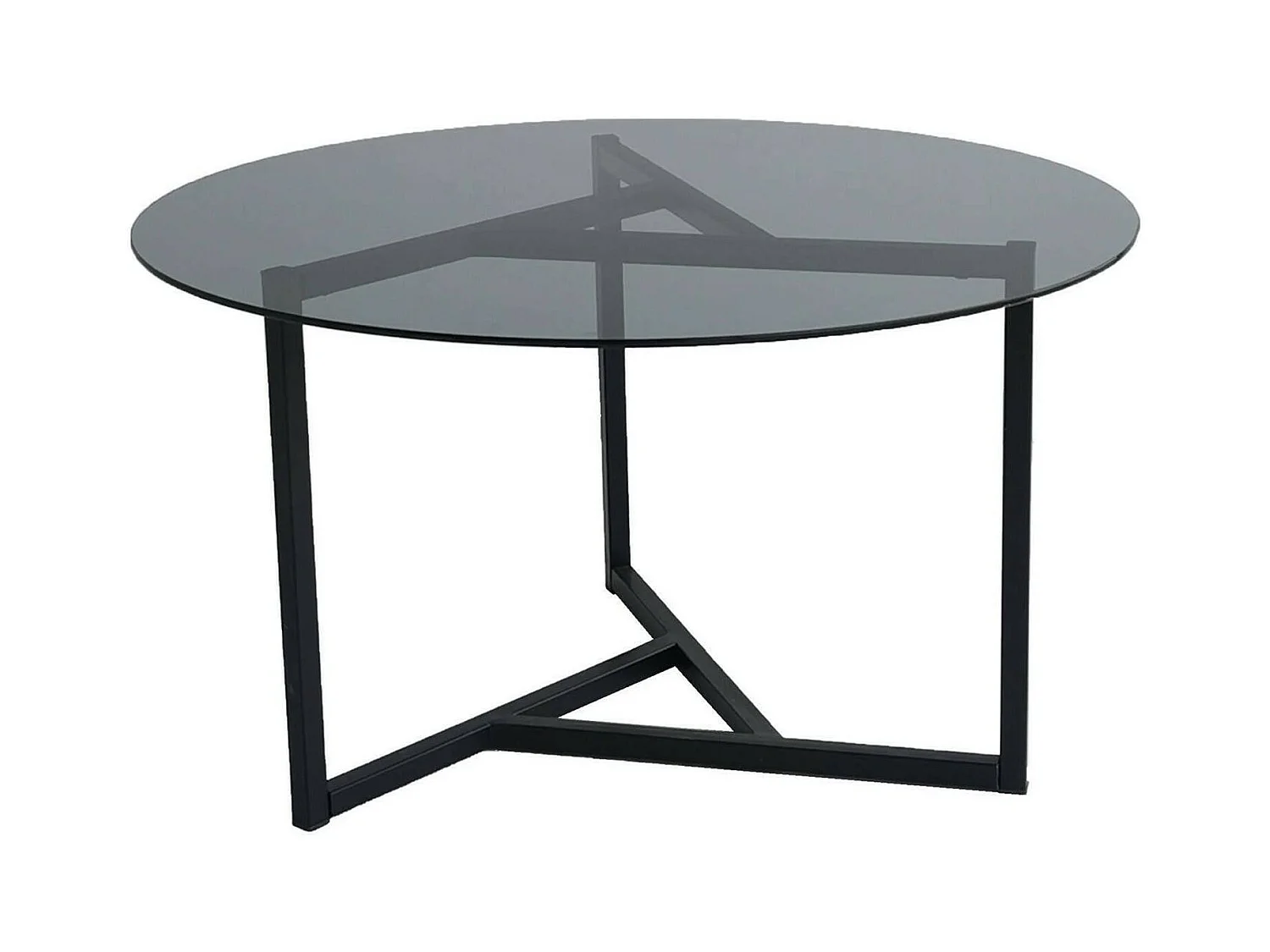 Dmaccopp-saaltafel, koffietafel, banktafel, woonkamerplank, 75x75h42 cm, torteld en zwart