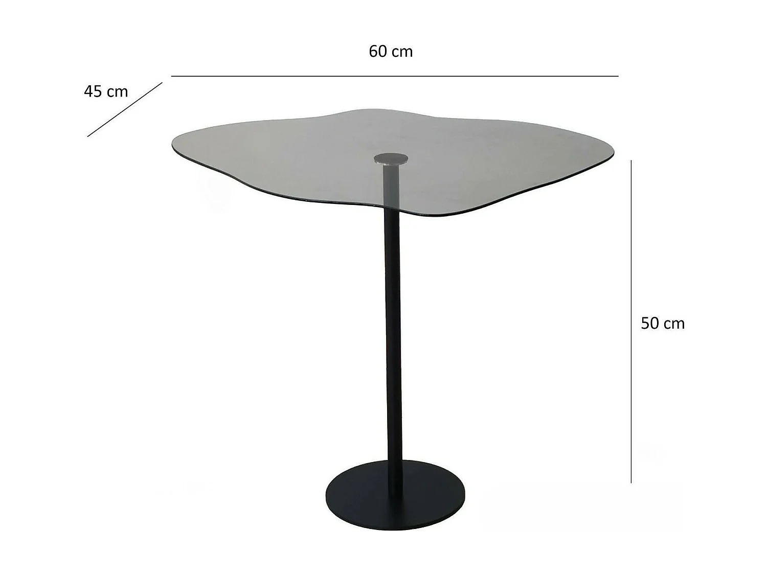 Table basse Astria, Table basse, Porte-revues pour canapé, Etagère de salon, 60x45h50 cm, Noir