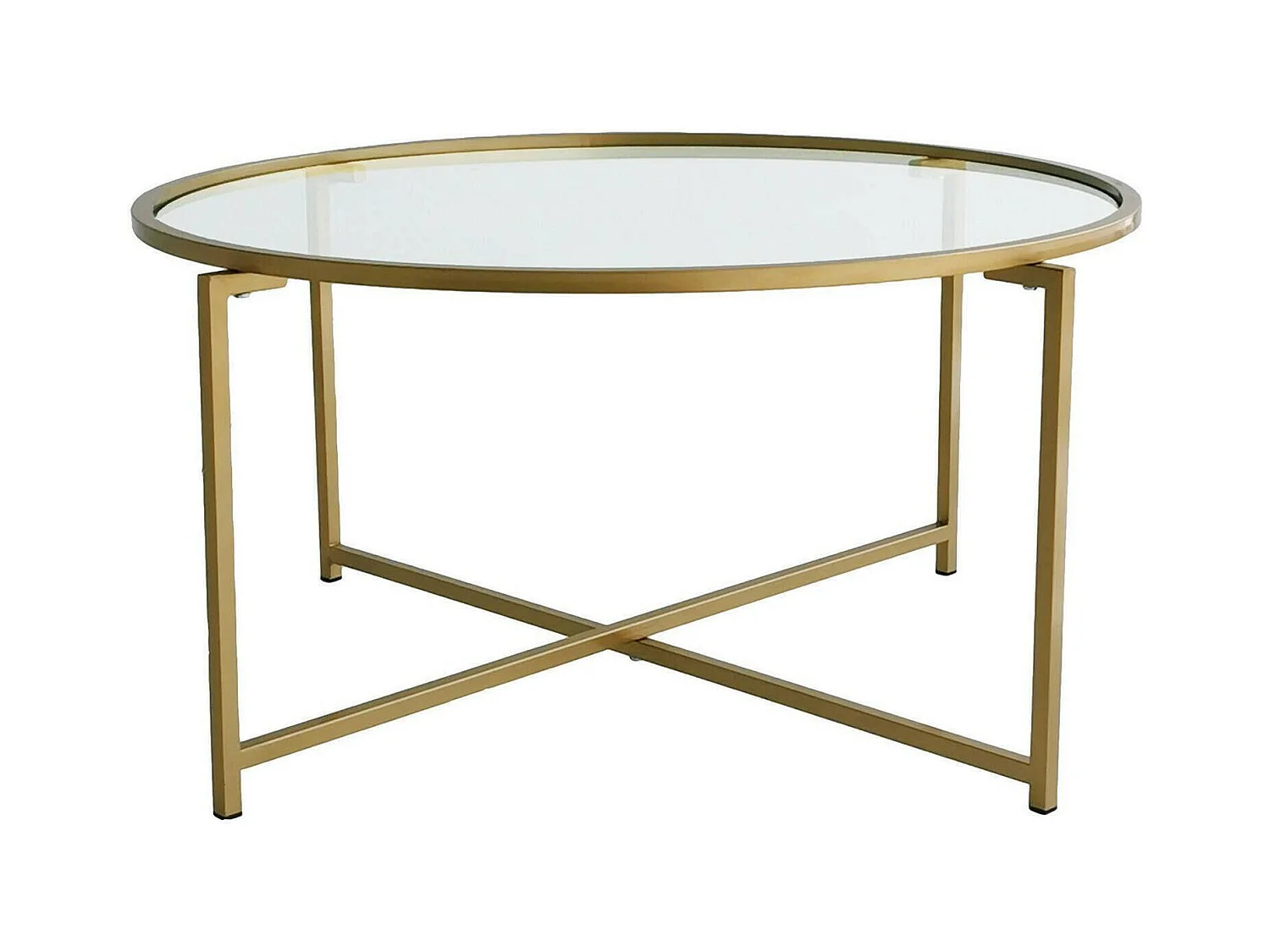 Table basse Cursa, Table basse, Porte-revues pour canapé, Etagère de salon, 83x83h40 cm, Or