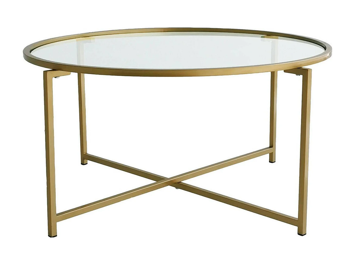 Table basse Cursa, Table basse, Porte-revues pour canapé, Etagère de salon, 83x83h40 cm, Or