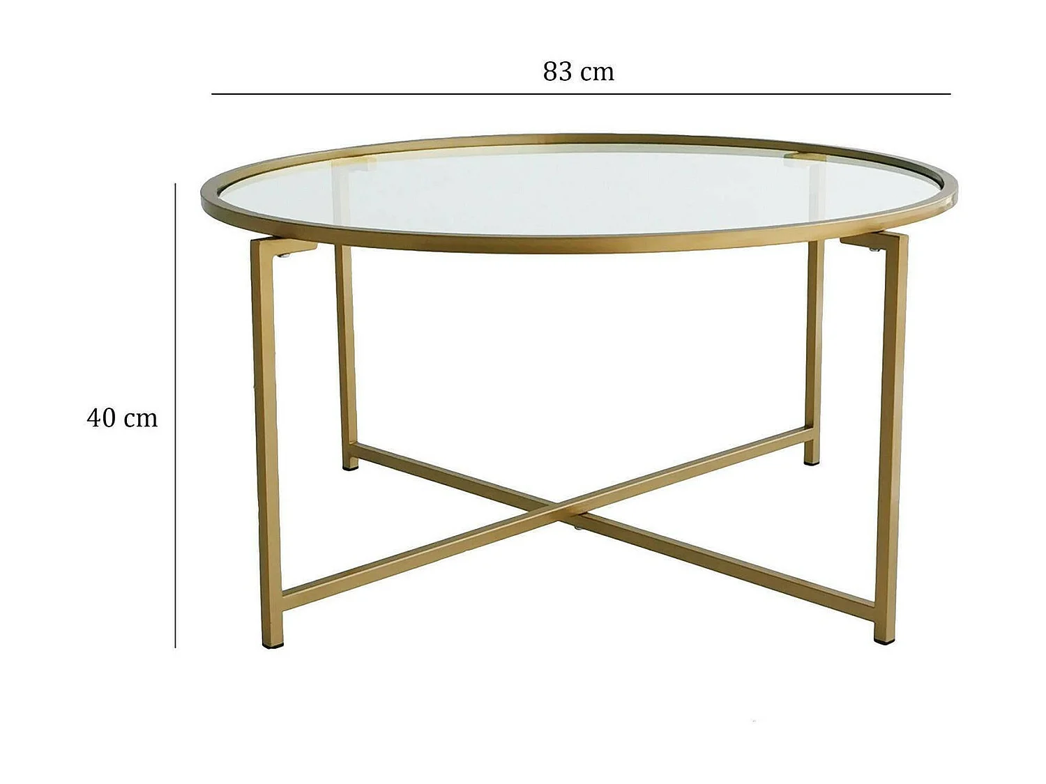 Dhateboe-safeontafel, Koffietafeltafel, PortariUitzicht op de bank, woonkamerplank, 83x83h40 cm, Goud