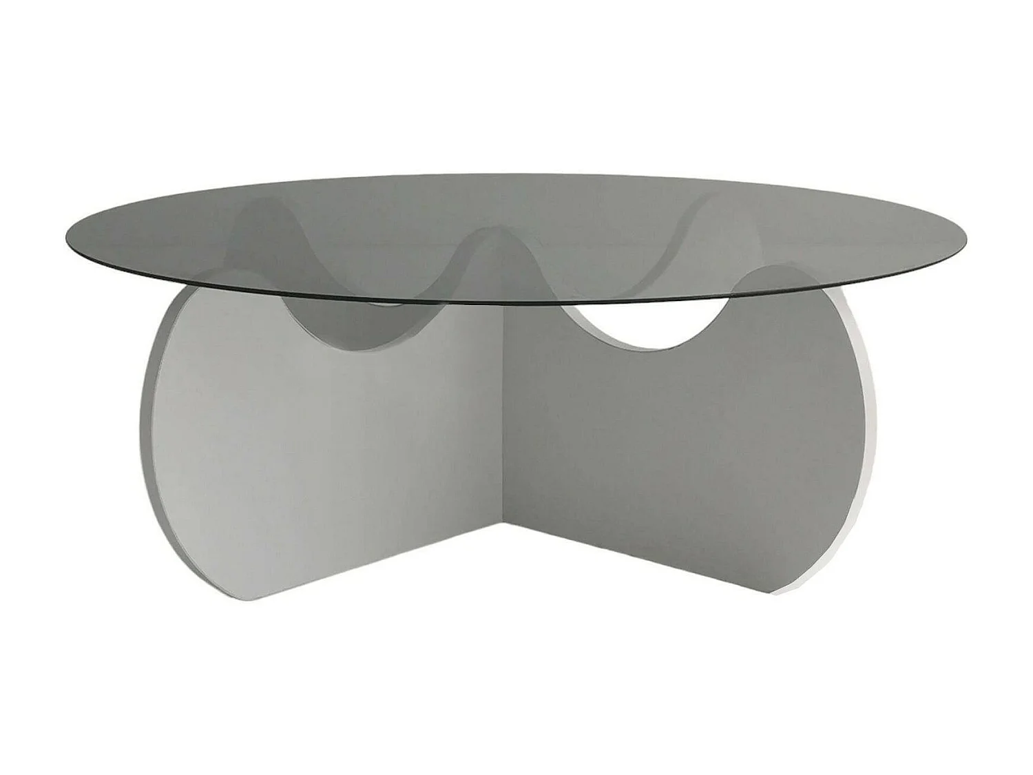 Mesa de café Dlamonic, Mesa de caféÉ, Porta-revistas para sofá, Prateleira para sala de estar, 90x90h30 cm, Branco