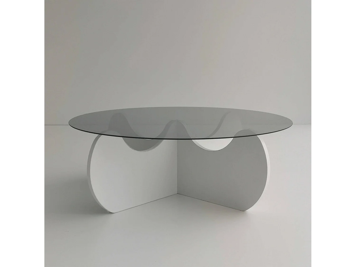 Wohnzimmertisch Dlamonic, Niedriger Wohnzimmertisch, Kaffeeregal, Couchtisch für Sofa, 90x90h30 cm, WeiÃŸ