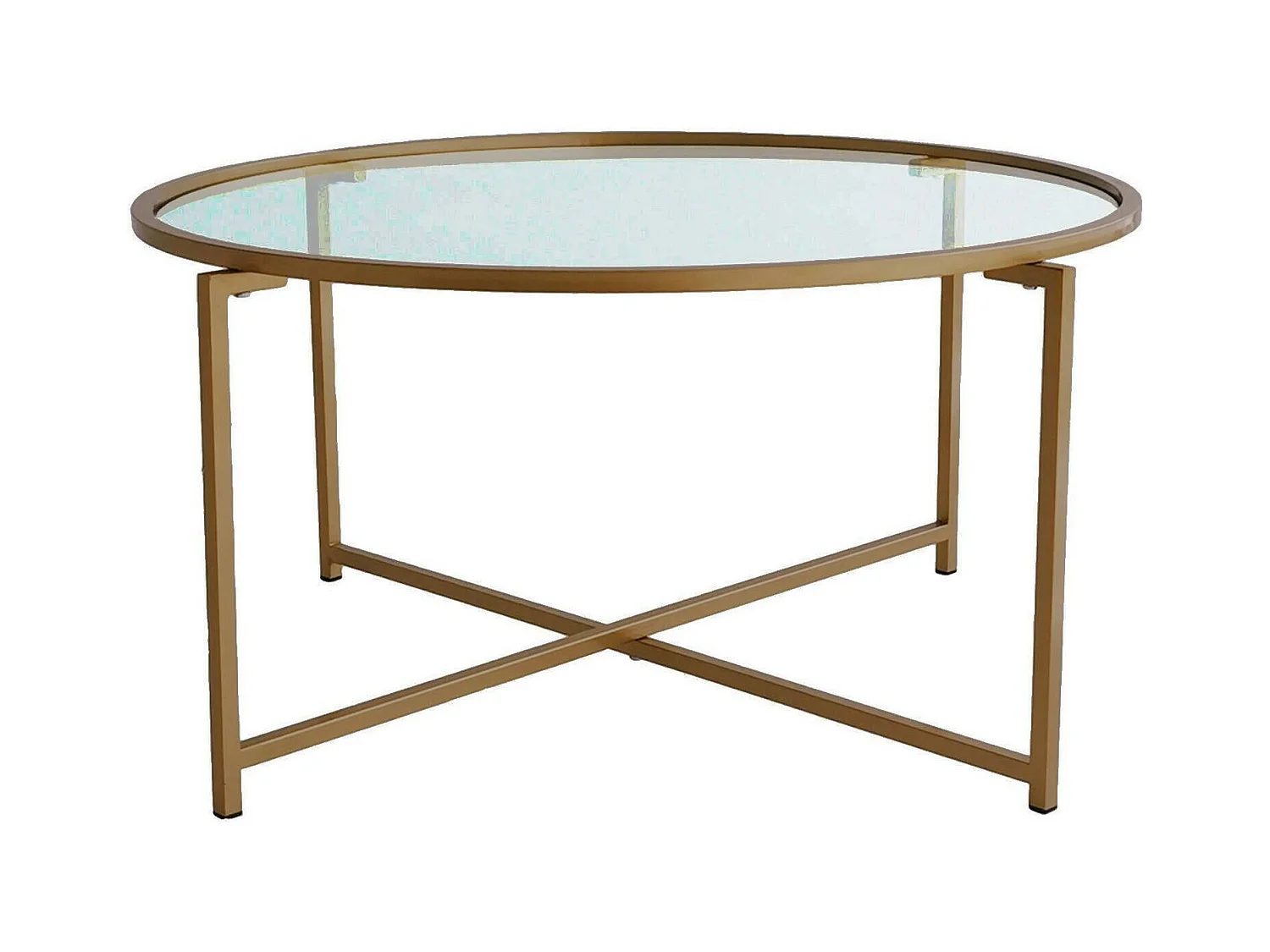 Table basse Cursa, Table basse, Porte-revues pour canapé, Etagère de salon, 83x83h40 cm, Or et Taupe
