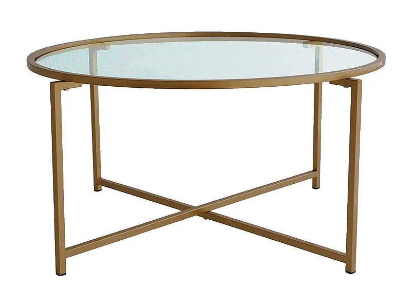 Dhateboe-satoontafel, Koffietafel, Een StaafhouderEn voor bank, woonkamerplank, 83x83h40 cm, Goud en Tortora