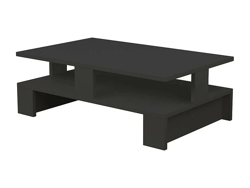 Table basse Eridanus, Table basse, Porte-revues pour canapé, Etagère de salon, 80x50h28 cm, Anthracite