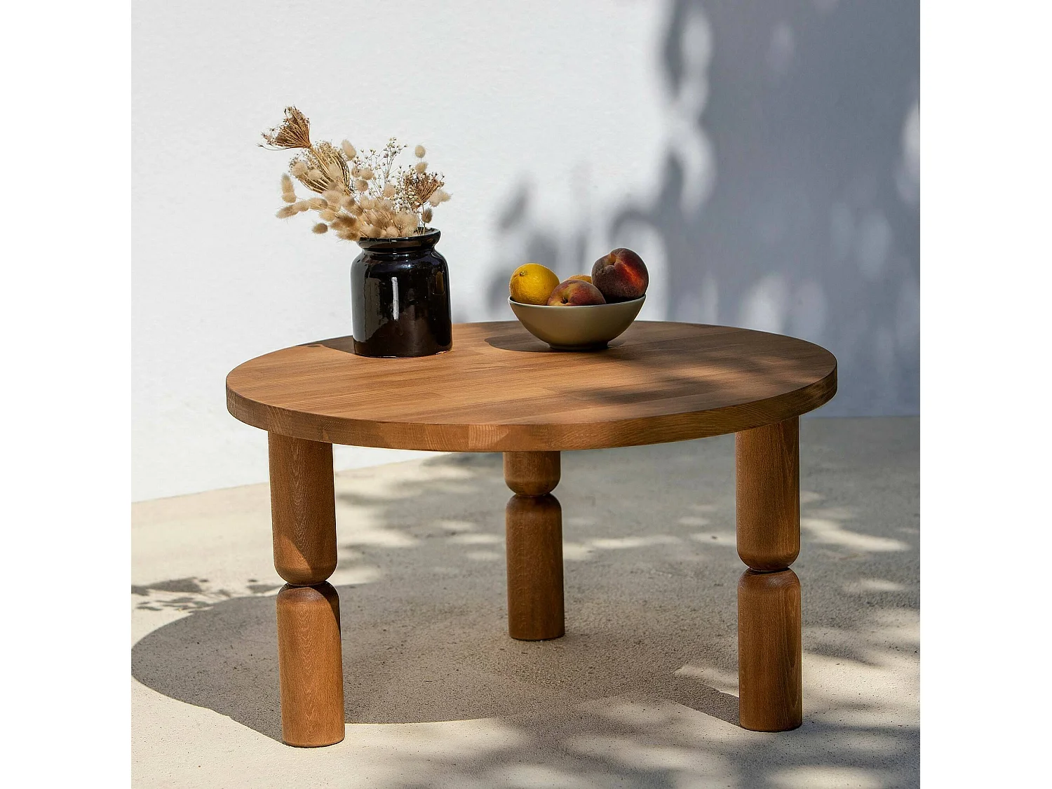 Mesa de café Dpogb, Mesa de café, Porta-revistas para sofá, Prateleira para sala de estar, 70x70h40 cm, Carvalho