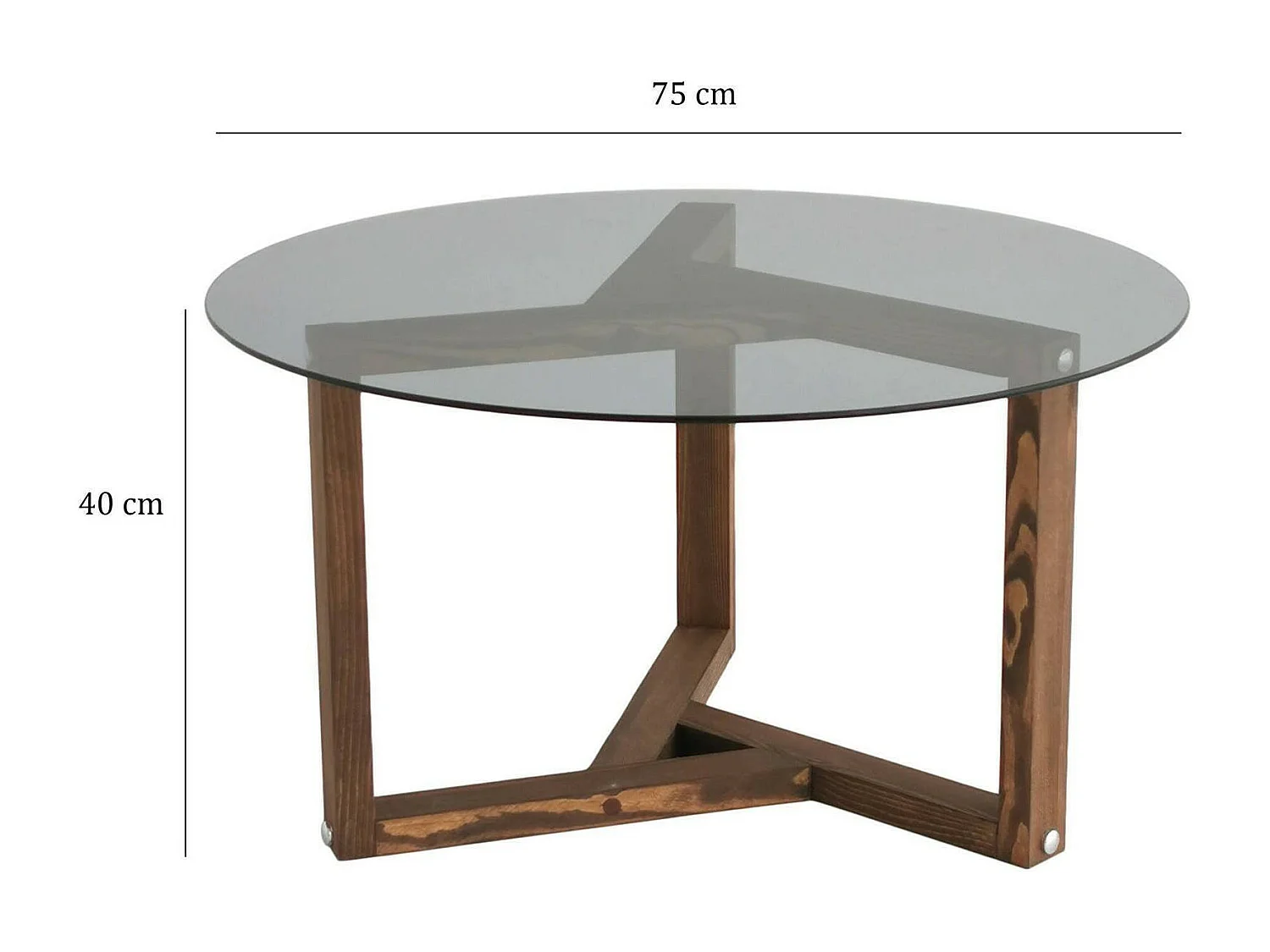 Wohnzimmertisch Dperalt, Niedriger Wohnzimmertisch, Kaffeeregal, Couchtisch für Sofa, 75x75h40 cm, Taube