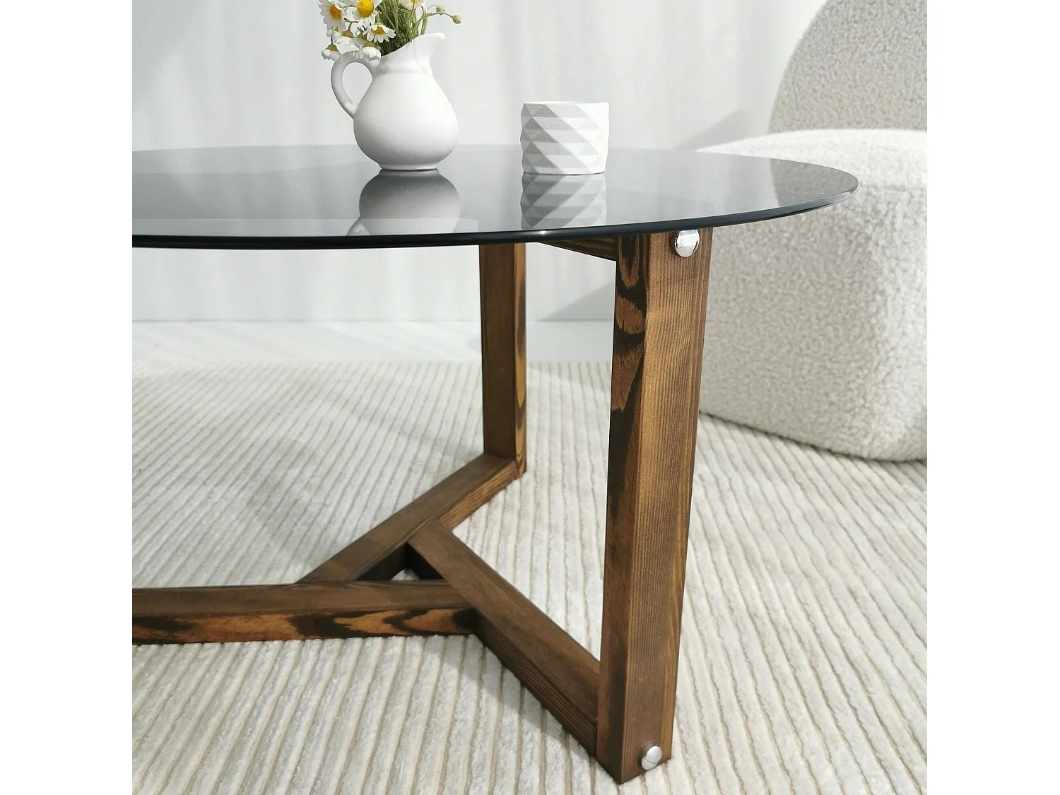 Dperalt-tafel, ba-tafelKoffiebox, bankrek, woonkamerplank, 75x75h40 cm, Tortora