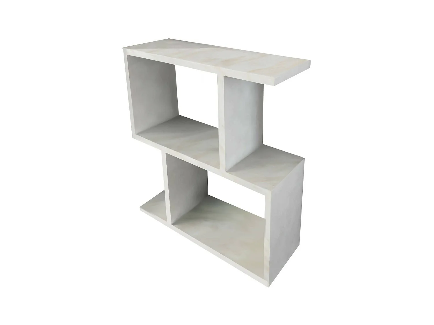 Table basse Sadira, Table basse, Porte-revues pour canapé, Etagère de salon, 50x18h55 cm, Blanc