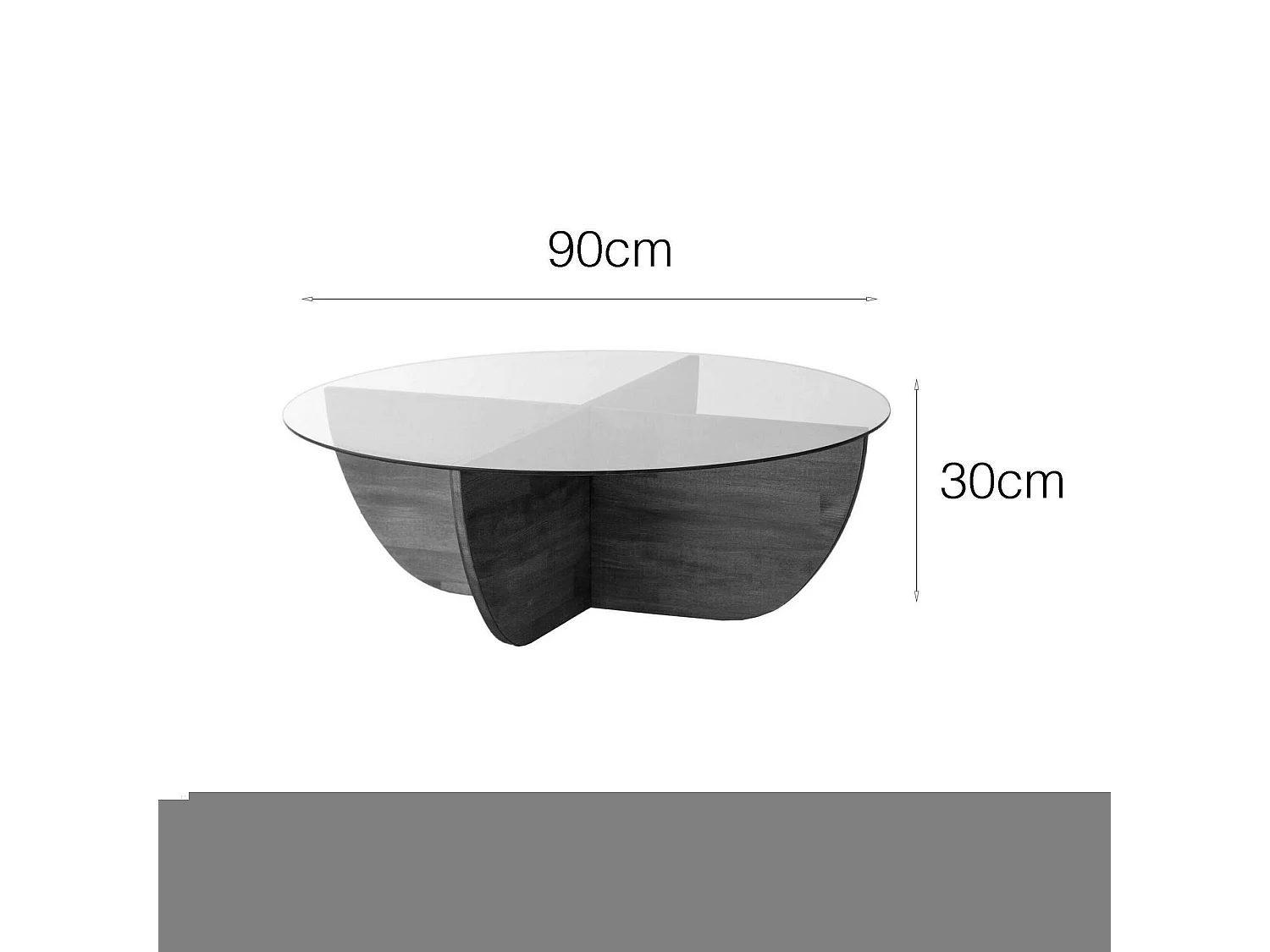 Table basse Phoebe, Table basse, Porte-revues pour canapé, Etagère de salon, 90x90h30 cm, Chêne