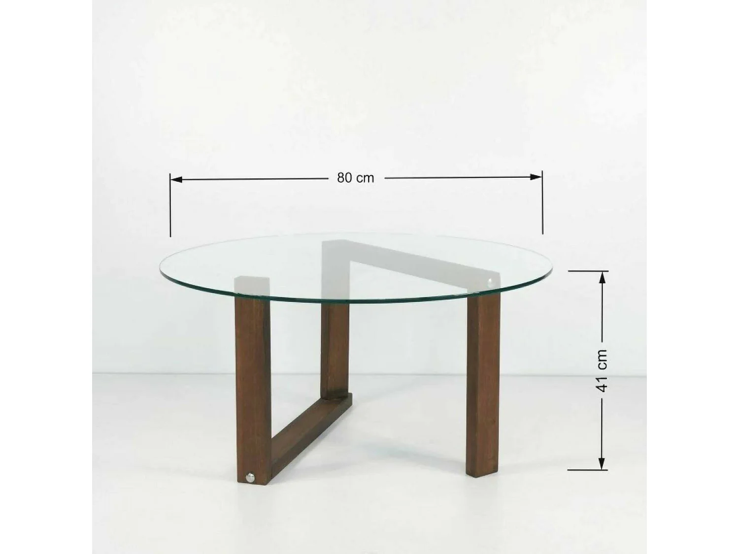 Mesa de café Dimmobil, Mesa de centro baja, Revistero para sofá, Estante de la sala de estar, 80x80h41 cm, Nuez