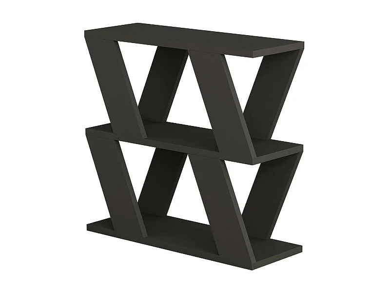 Wohnzimmertisch Dpipiton, Niedriger Wohnzimmertisch, Kaffeeregal, Couchtisch für Sofa, 60x22h57 cm, Anthrazit