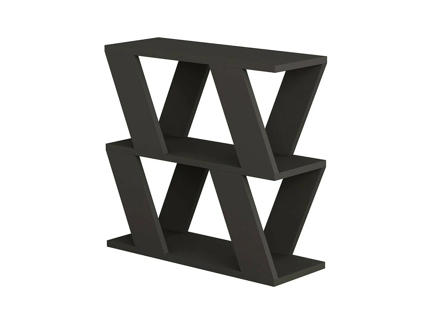 Table basse Thalia, Table basse, Porte-revues pour canapé, Etagère de salon, 60x22h57 cm, Anthracite