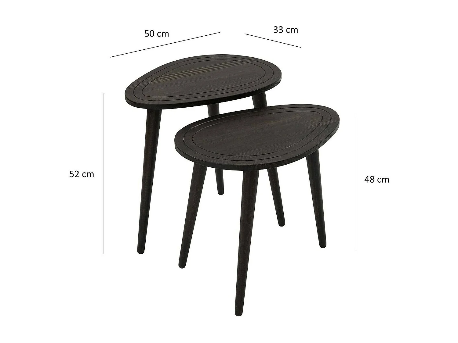 TavolDgaldame Woonkamer Ino, Salontafel, Sofa Review Rack, Woonkamer Plank, 50x33h52 cm, Antraciet