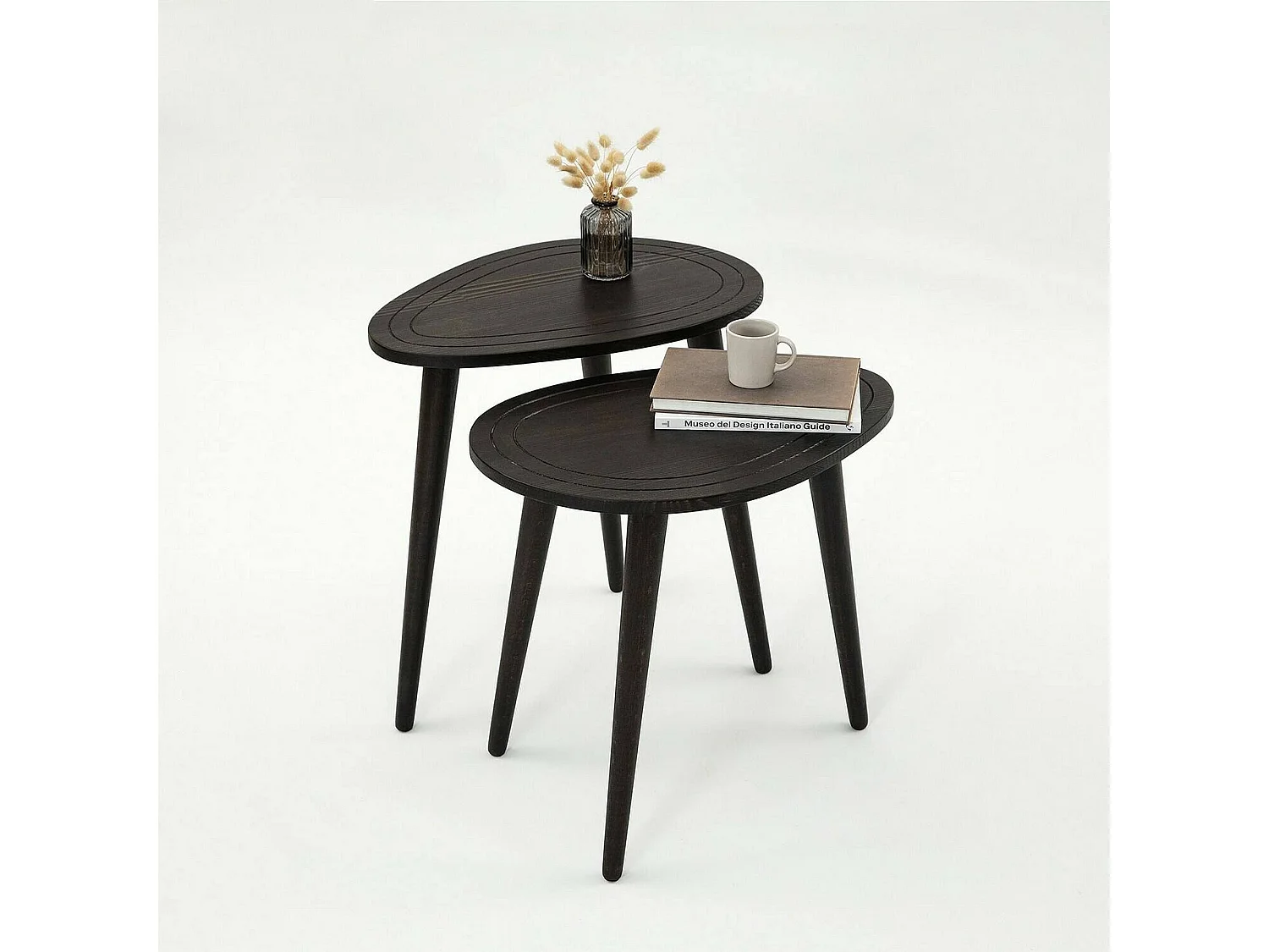 Table basse Azha, Table basse, Porte-revues pour canapé, Etagère de salon, 50x33h52 cm, Anthracite