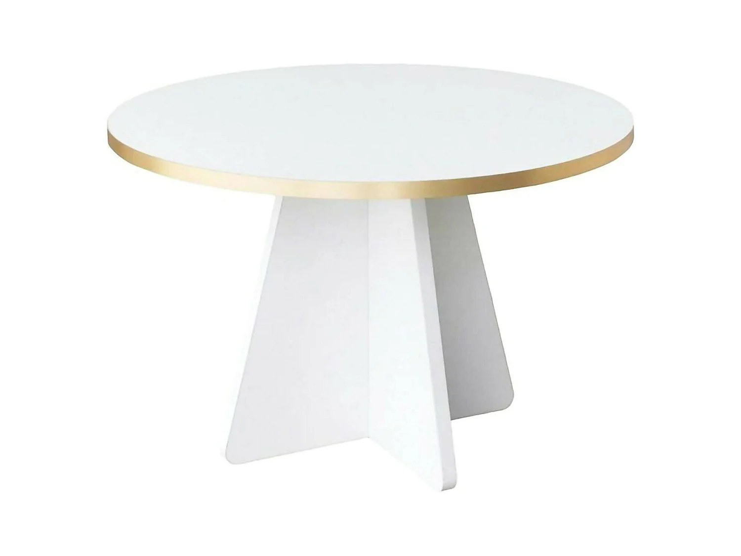 Table basse Elnath, Table basse, Porte-revues pour canapé, Etagère de salon, 60x60h40 cm, Or et Blanc