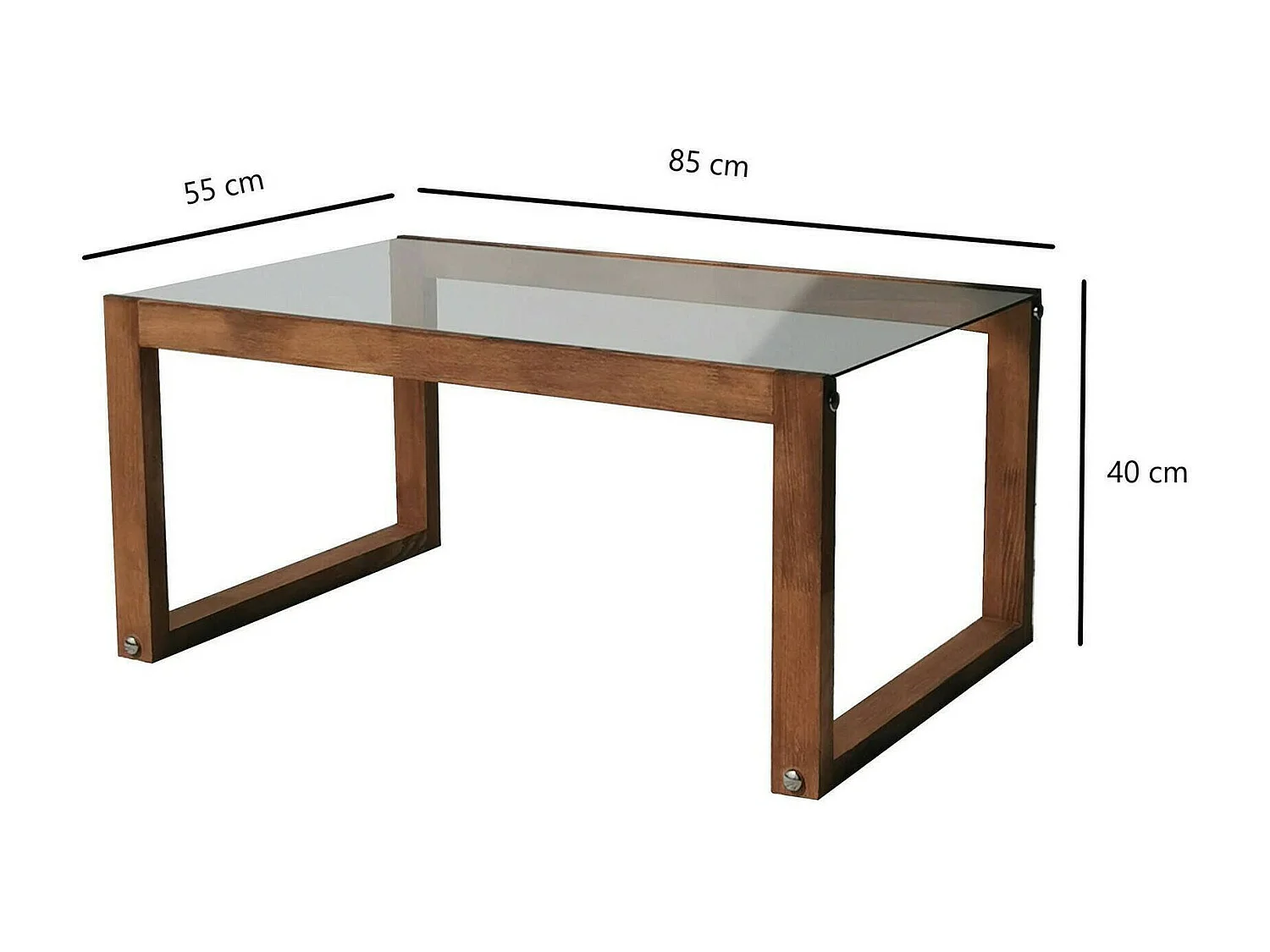 Table basse Gomeisa, Table basse, Porte-revues pour canapé, Etagère de salon, 85x55h40 cm, Chêne
