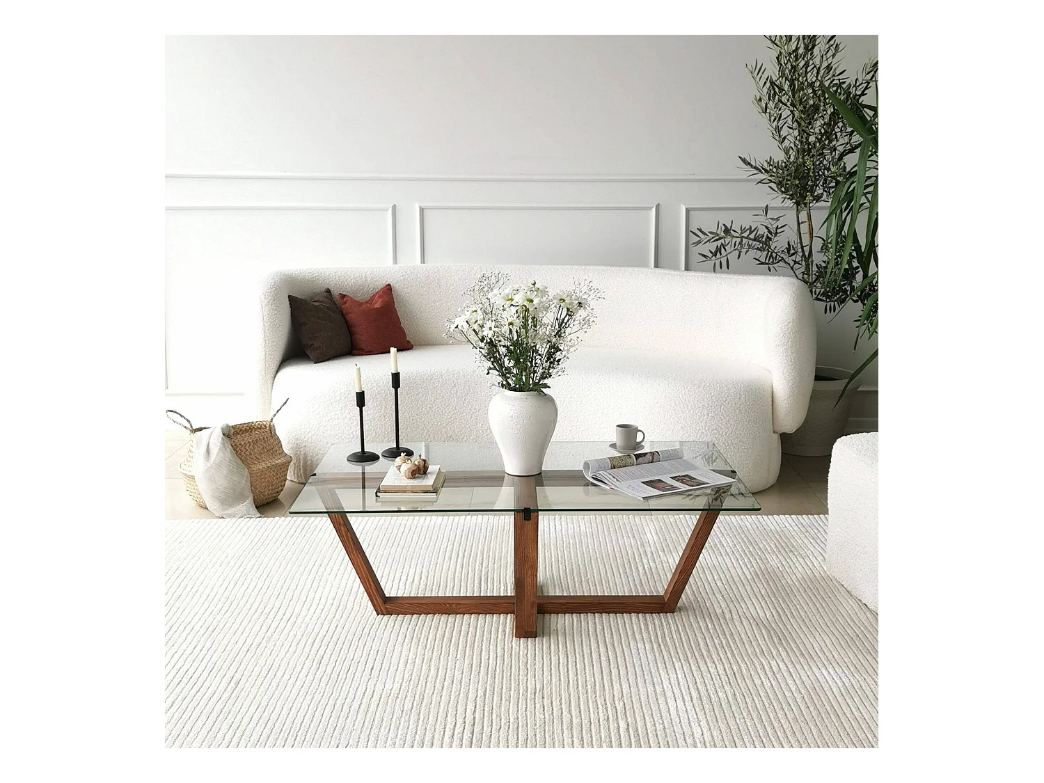 Daaboubo-safeltafel, koffietafel, banktafel, woonkamerplank, 105x65h35 cm, walnoot