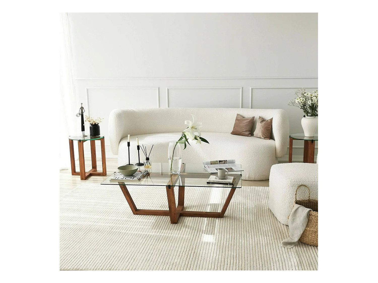 Daaboubo-safeltafel, koffietafel, banktafel, woonkamerplank, 105x65h35 cm, walnoot