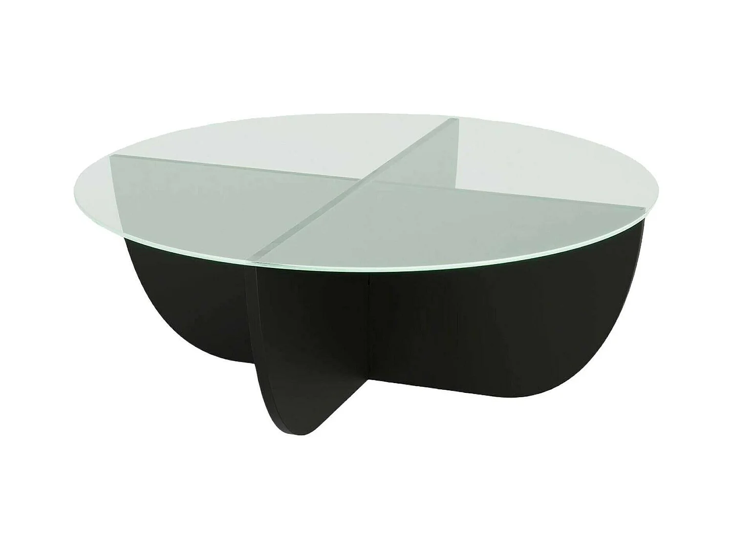 Dmora - Tavolino da salotto Jolanda, 90x90h30 cm, Nero