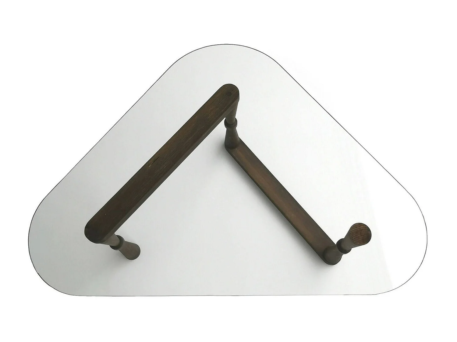 Mesa de estar Dagliard, Mesa de café, Porta-revistas para sofá, Prateleira para sala de estar, 96x81h41 cm, Nogueira