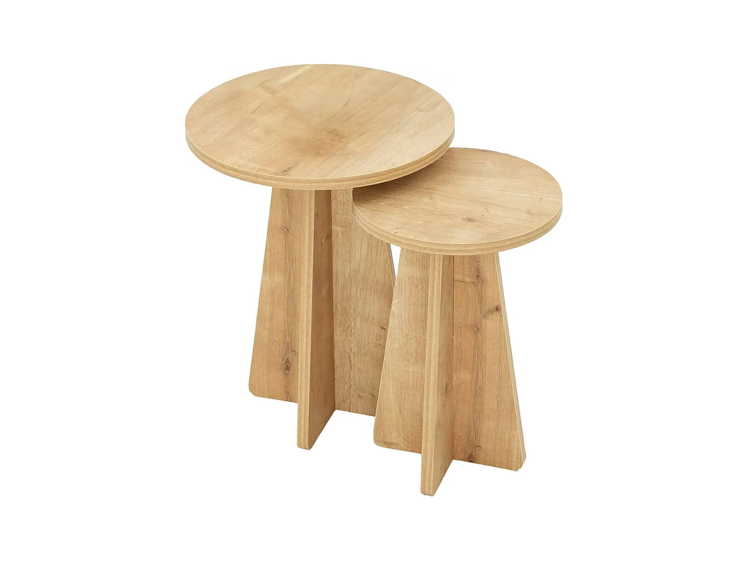 Dleoncin-salontafel, Koffietafel, PortarBankviste, woonkamerplank, 40x40h50 cm, Eik