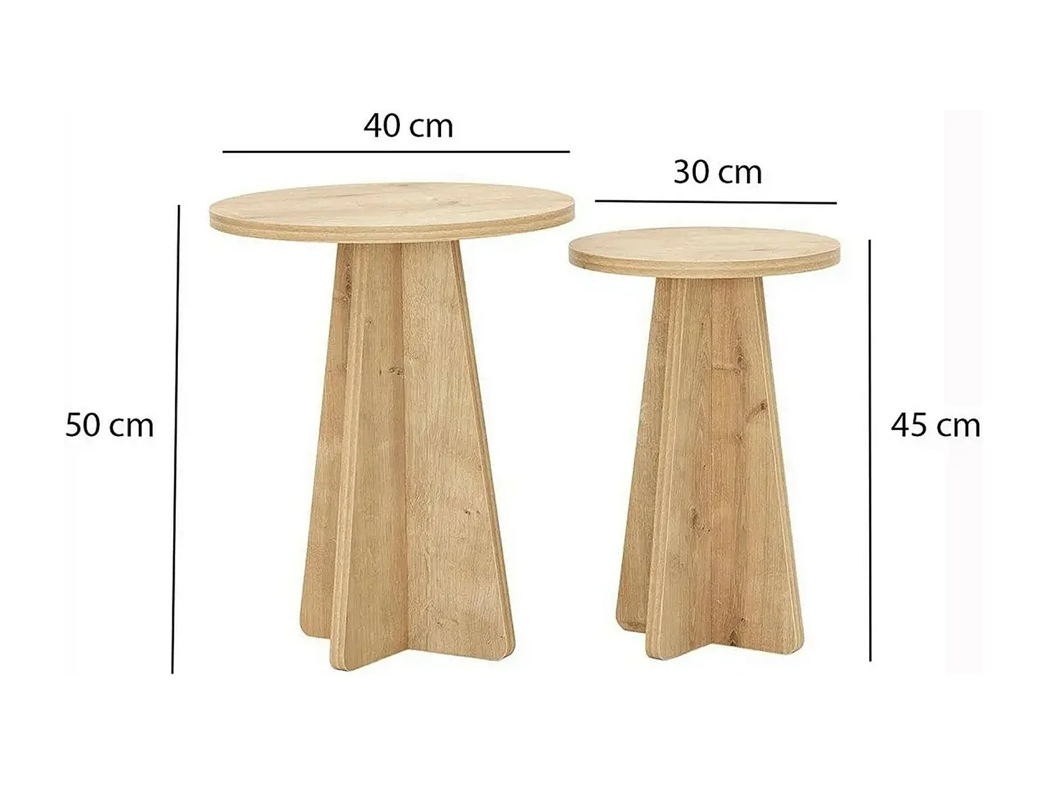 Table basse Eridani, Table basse, Porte-revues pour canapé, Etagère de salon, 40x40h50 cm, Chêne